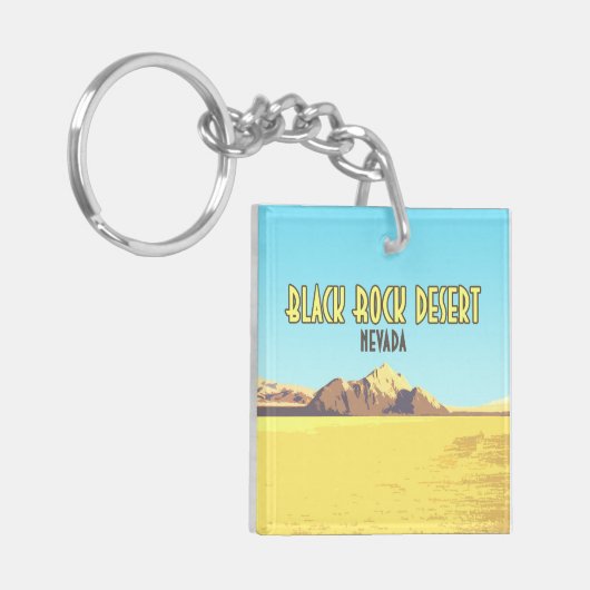 Black Rock Desert Nevada  Sleutelhanger (Voorkant Links)