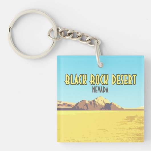 Black Rock Desert Nevada  Sleutelhanger (Voorkant)
