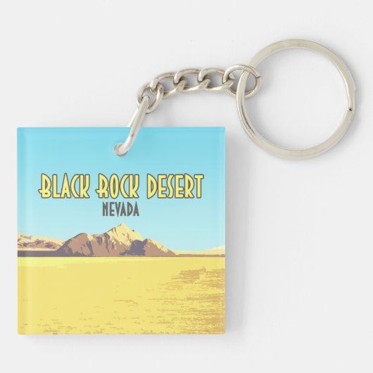 Black Rock Desert Nevada  Sleutelhanger (Achterkant)