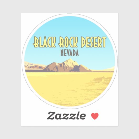 Black Rock Desert Nevada  Sticker (Vel)