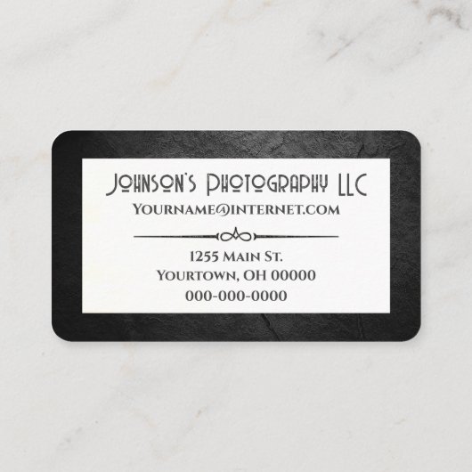 Black Rock met naam Visitekaartje (Achterkant)