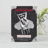 Black Rock metal baby shower Kaart (Staand voorkant)