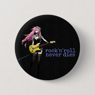 Black Rock "n Roll Button
