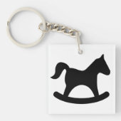 Black Rocking Horse Sleutelhanger (voorkant)