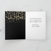 Black Rococo Gefeliciteerd Afstuderen Foto Kaart (Binnen)