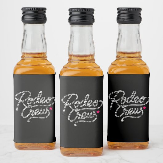 Black Rodeo Crew Western Bachelorette Party Likeurfles Etiket (Flessen)