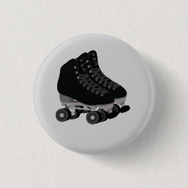 Black Rollerskates Button