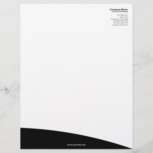 Black Rolling Hill Letterhead Briefhoofd (Voorkant)