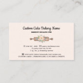 Black Rolling Pin Rustic Bakery Visitekaartje (Achterkant)