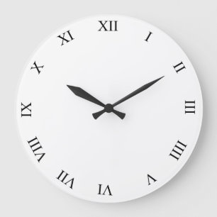 Black Roman Numbers Clock Face  Grote Klok