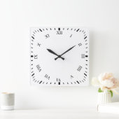 Black Roman Numbers Clock Face Square Clock Vierkante Klok (Huis)
