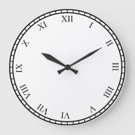 Black Roman Numbers  Face & Trim Clock Grote Klok