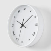 Black Roman Numbers White Wooden Lijst Wall (Hoek)