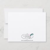 Black Romance Monogram Verloving Kaart (Achterkant)