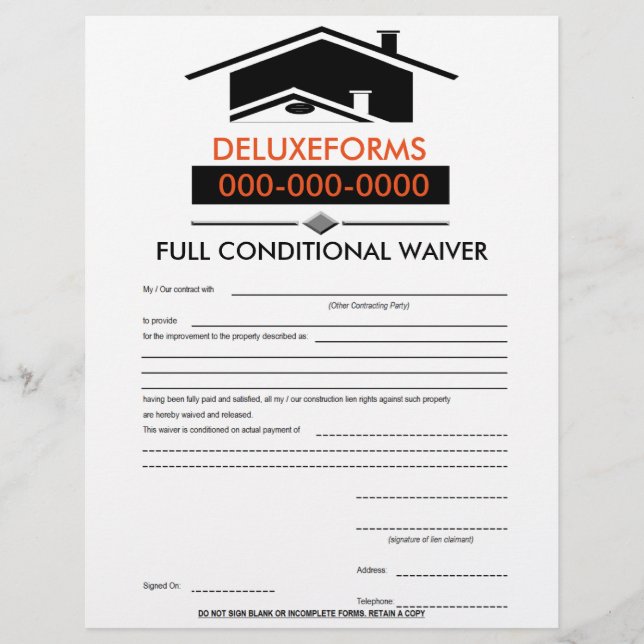 Black Roof Full Conditional Waiver Form (Voorkant)