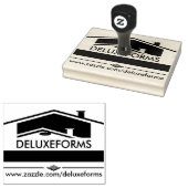 Black Roof Wood Rubber Stempel (Gestempeld)