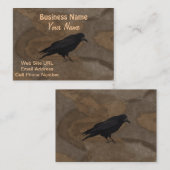 Black Rook British Corvid en Rustic Background Visitekaartje (Voorkant / Achterkant)