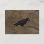 Black Rook British Corvid en Rustic Background Visitekaartje (Achterkant)