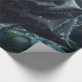 Black Roos Floral Cadeaupapier (Hoek)