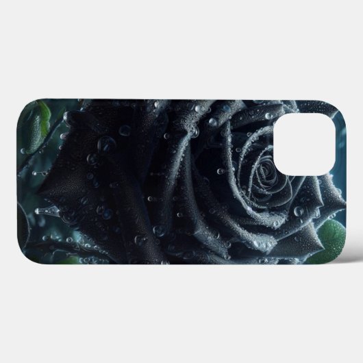 Black Roos Floral Case-Mate iPhone Case (Achterkant (horizontaal))