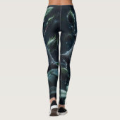 Black Roos Floral Leggings (Achterkant)