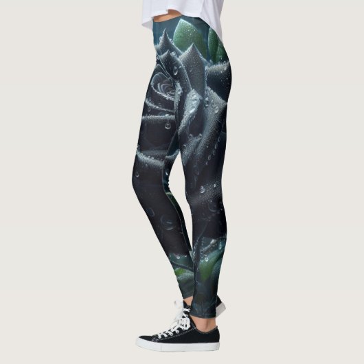 Black Roos Floral Leggings (Links)