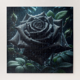 Black Roos Floral Legpuzzel