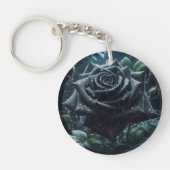 Black Roos Floral Sleutelhanger (Voorkant)