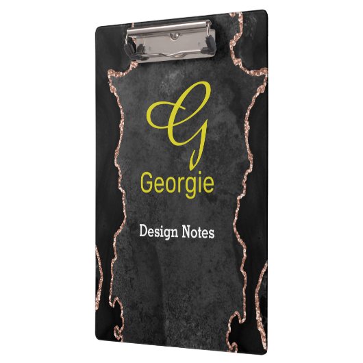 Black & Roos Gold Agate Klembord (Links)