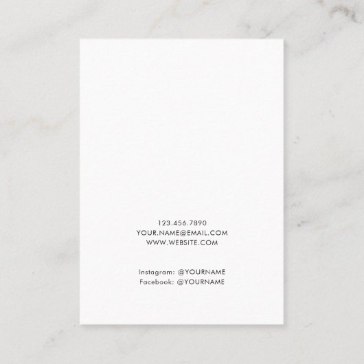 Black Roos Gold Agate Luxury earing Display Kaart Visitekaartje (Achterkant)