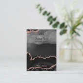 Black Roos Gold Agate Luxury earing Display Kaart Visitekaartje (Staand voorkant)