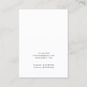 Black Roos Gold Agate Luxury earing Display Kaart Visitekaartje (Achterkant)