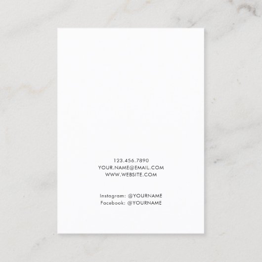 Black Roos Gold Agate Luxury earing Display Kaart Visitekaartje (Achterkant)