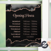 Black Roos Gold Agate Openingstijden Venster Cling Raamsticker (Huis)