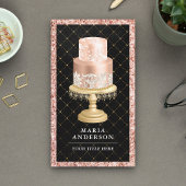 Black Roos Gold Blush Pink Custom Cake Bakery Visitekaartje