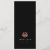 Black Roos Gold Dara Celtic Knot Wedding Menu (Achterkant)