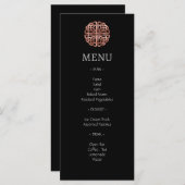 Black Roos Gold Dara Celtic Knot Wedding Menu (Voorkant / Achterkant)