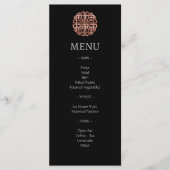 Black Roos Gold Dara Celtic Knot Wedding Menu (Voorkant)