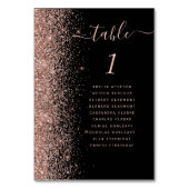 Black Roos Gold Glitter Wedding Kaart (Achterkant)