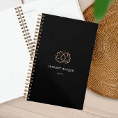 Black & Roos Gold Lotus Logo Planner