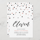 Black & Roos Gold Simple 11e tiendaagse feestdag Kaart (Voorkant / Achterkant)