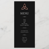 Black Roos Gold Trinity Celtic Knot Wedding Menu (Voorkant)