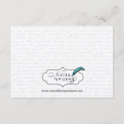 Black Roos Love Letter Wedding Insert Informatiekaartje (Achterkant)