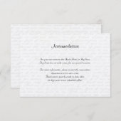 Black Roos Love Letter Wedding Insert Informatiekaartje (Voorkant / Achterkant)