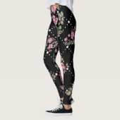 Black Roos Pattern Women's Leggings (Links)
