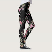 Black Roos Pattern Women's Leggings (Rechts)