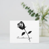 Black Roos Valentijn Flower Thunder_Cove Briefkaart (Staand voorkant)
