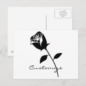 Black Roos Valentijn Flower Thunder_Cove Briefkaart (Voorkant / Achterkant)