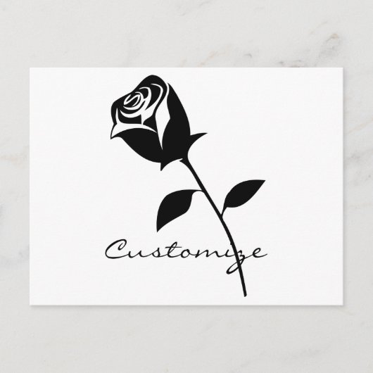 Black Roos Valentijn Flower Thunder_Cove Briefkaart (Voorkant)