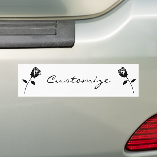 Black Roos Valentijn Flower Thunder_Cove Bumpersticker (Op auto)